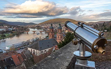 A view over Miltenberg in winter, Germany A view over Miltenberg in winter, Germany
